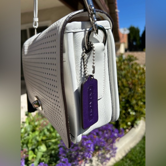 COACH Penelope Perforated Smooth Leather Crossbody Bag - Picture 5 of 15